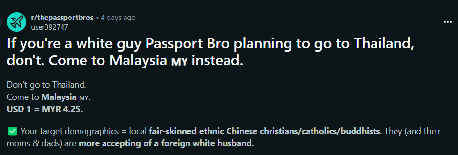Advice for passport bros