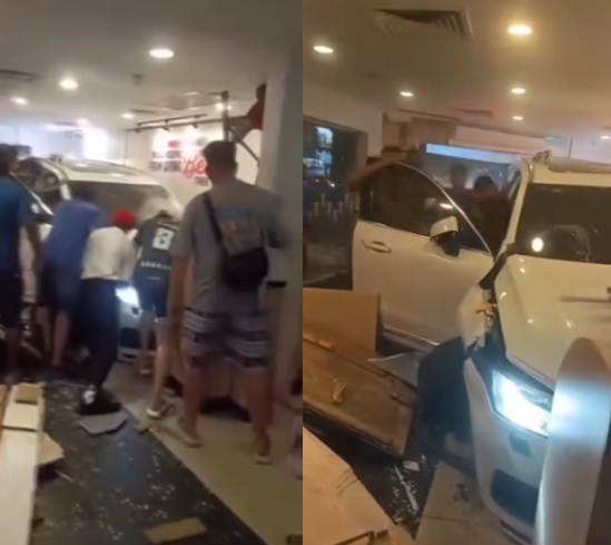 Different reactions to SUV crash
