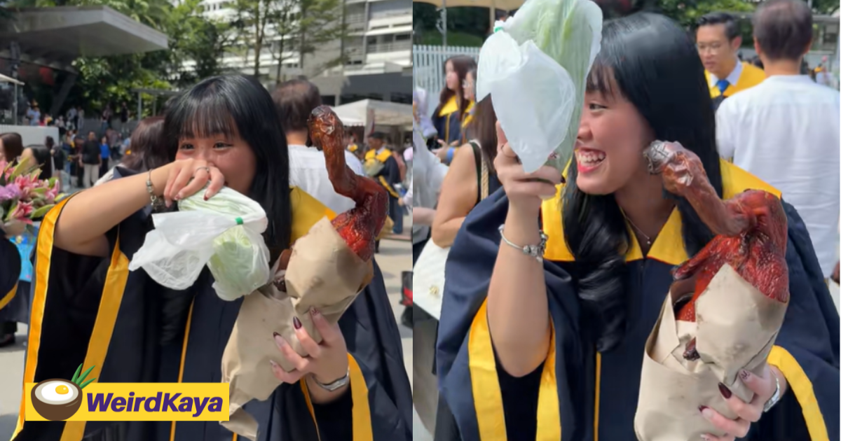 SG Girl Receives Whole Roasted Duck From Friends At Graduation Ceremony, Amuses Netizens | WeirdKaya
